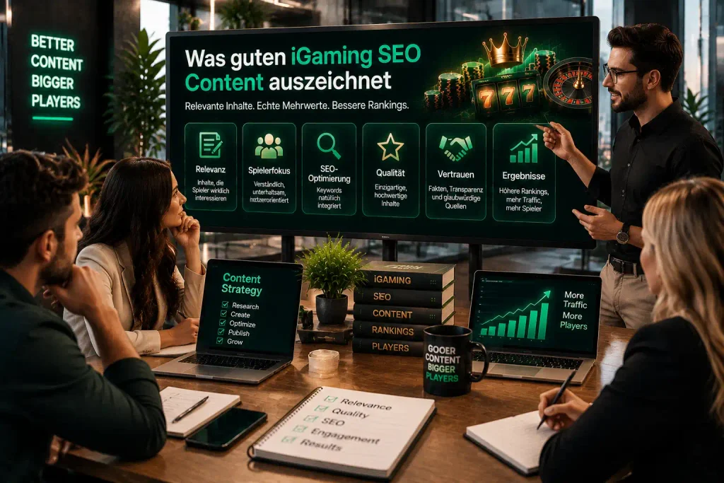 Was guten iGaming SEO Content auszeichnet