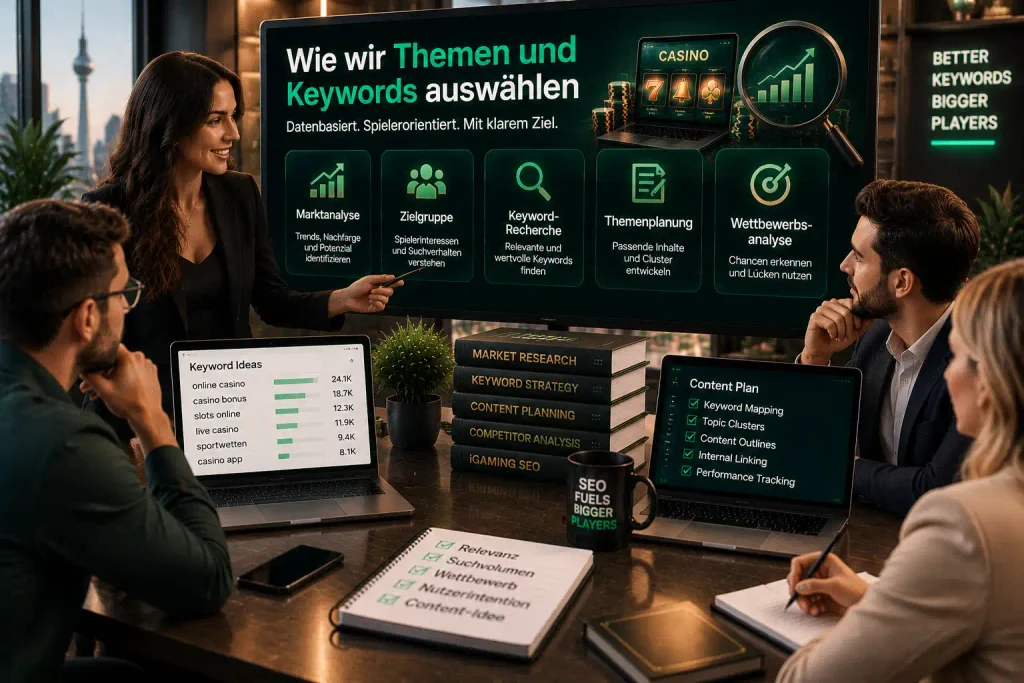 Wie wir Themen und Keywords auswählen