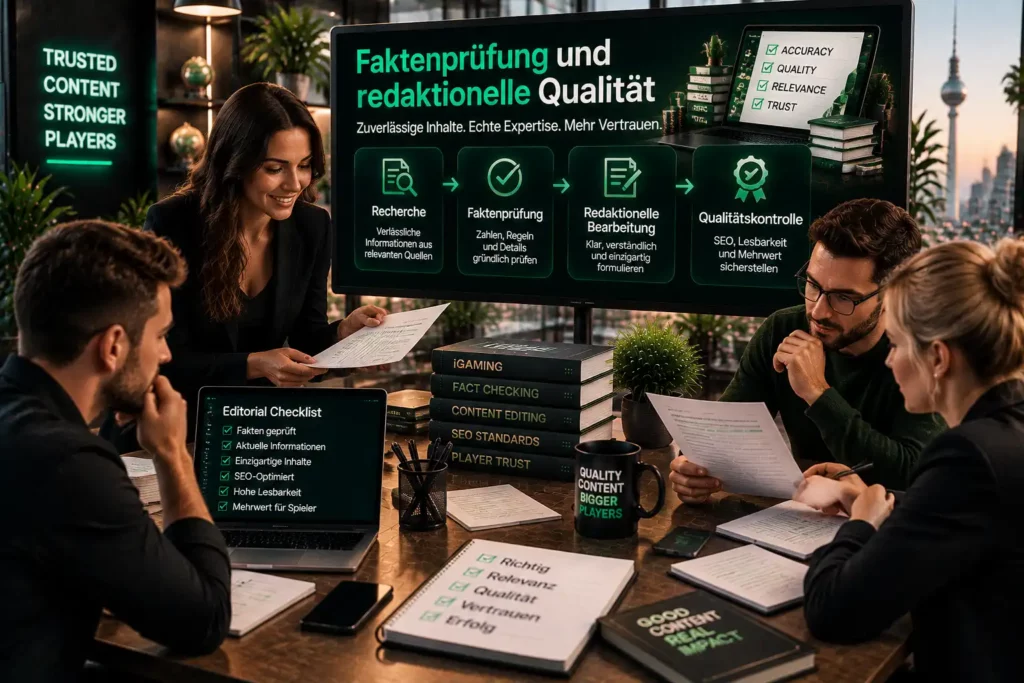 Faktenprüfung und redaktionelle Qualität