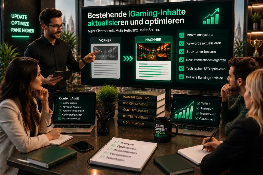 Bestehende iGaming-Inhalte aktualisieren und optimieren