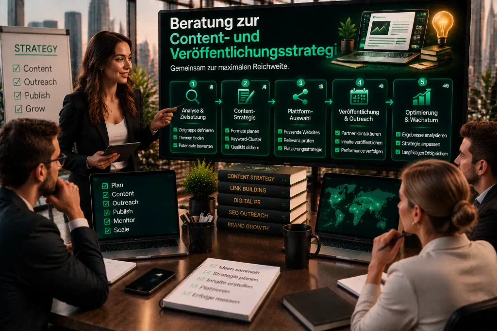 Beratung zur Content- und Veröffentlichungsstrategie