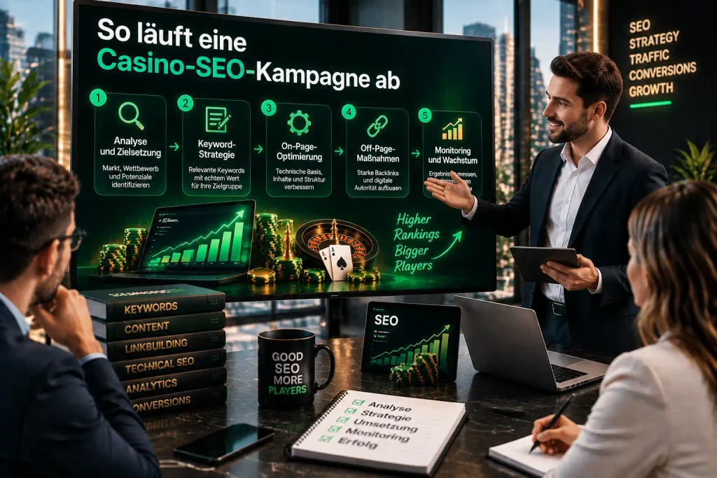 So läuft eine Casino-SEO-Kampagne ab